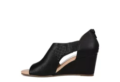 Journee Collection Womens Aretha Wedge Sandal - Black -Comfy Steps Sales Store US 01 102152 03