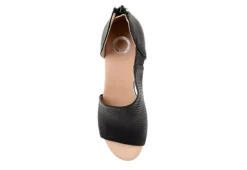 Journee Collection Womens Aretha Wedge Sandal - Black -Comfy Steps Sales Store US 01 102152 05