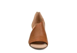 Journee Collection Womens Aretha Wedge Sandal - Cognac 9 Journee Collection Womens Aretha Wedge Sandal - Cognac -Comfy Steps Sales Store US 01 102153 02