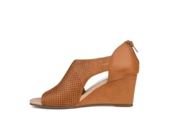 Journee Collection Womens Aretha Wedge Sandal - Cognac 10 Journee Collection Womens Aretha Wedge Sandal - Cognac -Comfy Steps Sales Store US 01 102153 03