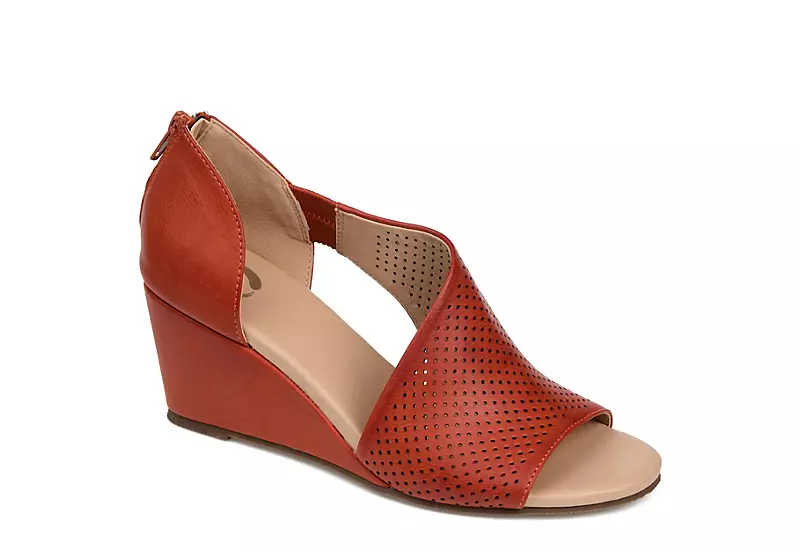 Journee Collection Womens Aretha Wedge Sandal - Rust 1 Journee Collection Womens Aretha Wedge Sandal - Rust