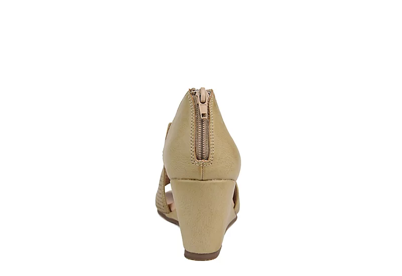 Journee Collection Womens Aretha Wedge Sandal - Taupe 5 Journee Collection Womens Aretha Wedge Sandal - Taupe - Image 5