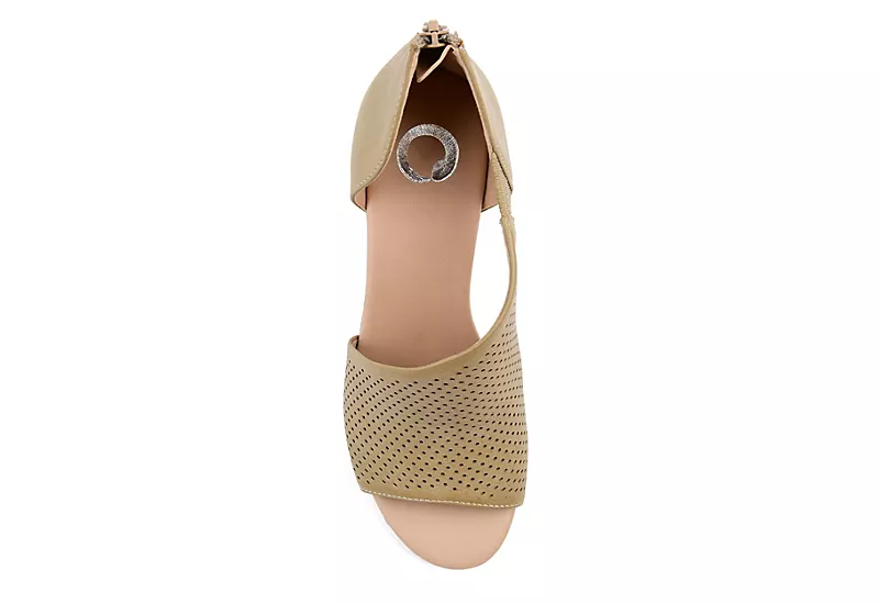 Journee Collection Womens Aretha Wedge Sandal - Taupe 6 Journee Collection Womens Aretha Wedge Sandal - Taupe - Image 6