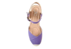 Journee Collection Womens Ashlyn Wedge Sandal - Purple -Comfy Steps Sales Store US 01 102163 05