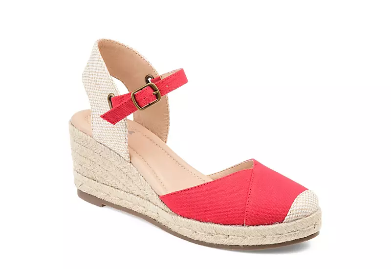 Journee Collection Womens Ashlyn Wedge Sandal - Red 1 Journee Collection Womens Ashlyn Wedge Sandal - Red