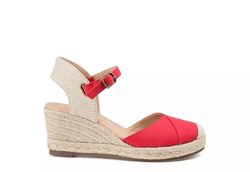 Journee Collection Womens Ashlyn Wedge Sandal - Red 2 Journee Collection Womens Ashlyn Wedge Sandal - Red - Image 2