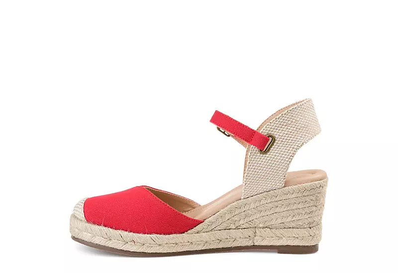 Journee Collection Womens Ashlyn Wedge Sandal - Red 4 Journee Collection Womens Ashlyn Wedge Sandal - Red - Image 4