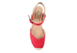 Journee Collection Womens Ashlyn Wedge Sandal - Red 12 Journee Collection Womens Ashlyn Wedge Sandal - Red -Comfy Steps Sales Store US 01 102164 05