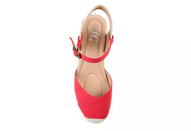 Journee Collection Womens Ashlyn Wedge Sandal - Red 6 Journee Collection Womens Ashlyn Wedge Sandal - Red - Image 6