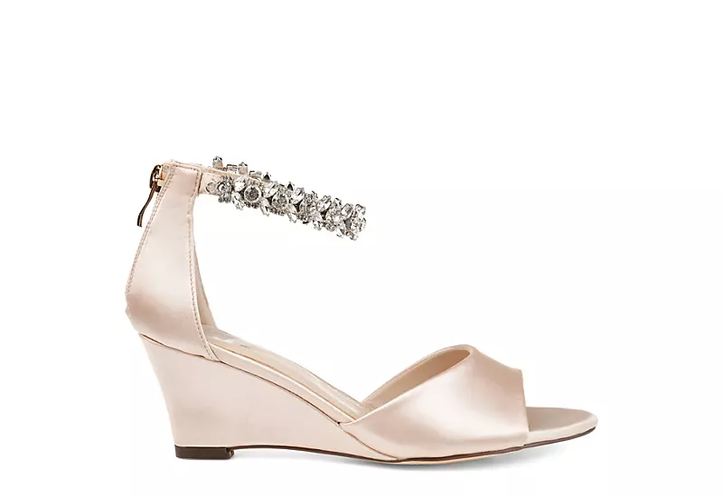 Journee Collection Womens Connor Wedge Sandal - Off White 2 Journee Collection Womens Connor Wedge Sandal - Off White - Image 2