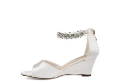 Journee Collection Womens Connor Wedge Sandal - White 10 Journee Collection Womens Connor Wedge Sandal - White -Comfy Steps Sales Store US 01 102219 03