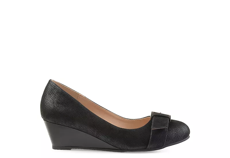 Journee Collection Womens Graysn Wedge Pump - Black 2 Journee Collection Womens Graysn Wedge Pump - Black - Image 2