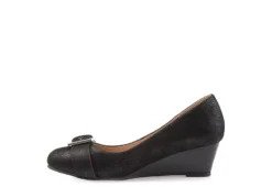Journee Collection Womens Graysn Wedge Pump - Black 10 Journee Collection Womens Graysn Wedge Pump - Black -Comfy Steps Sales Store US 01 102241 03