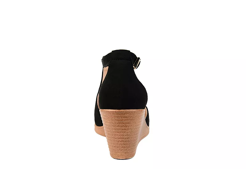 Journee Collection Womens Kedzie Wedge Sandal - Black 5 Journee Collection Womens Kedzie Wedge Sandal - Black - Image 5