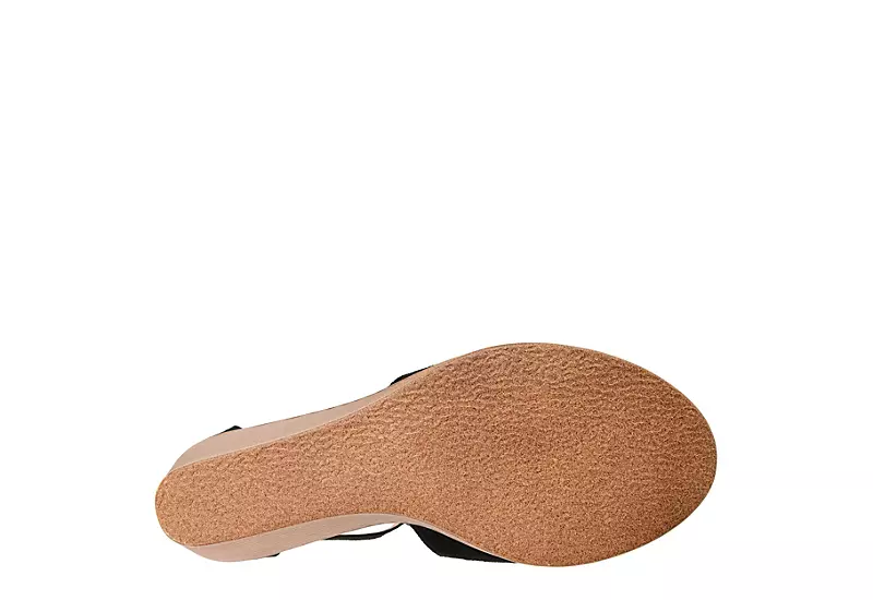 Journee Collection Womens Kedzie Wedge Sandal - Black 7 Journee Collection Womens Kedzie Wedge Sandal - Black - Image 7