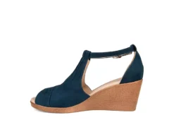 Journee Collection Womens Kedzie Wedge Sandal - Blue 10 Journee Collection Womens Kedzie Wedge Sandal - Blue -Comfy Steps Sales Store US 01 102266 03