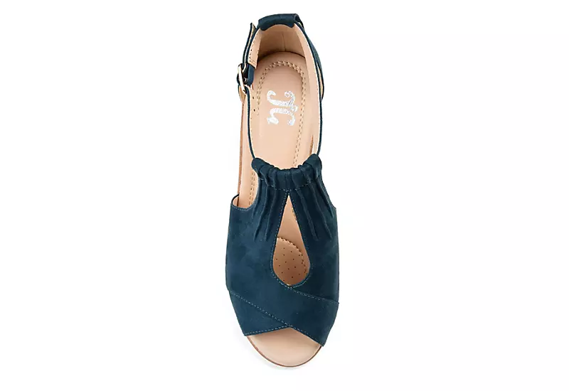 Journee Collection Womens Kedzie Wedge Sandal - Blue 6 Journee Collection Womens Kedzie Wedge Sandal - Blue - Image 6