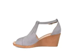 Journee Collection Womens Kedzie Wedge Sandal - Grey 10 Journee Collection Womens Kedzie Wedge Sandal - Grey -Comfy Steps Sales Store US 01 102267 03