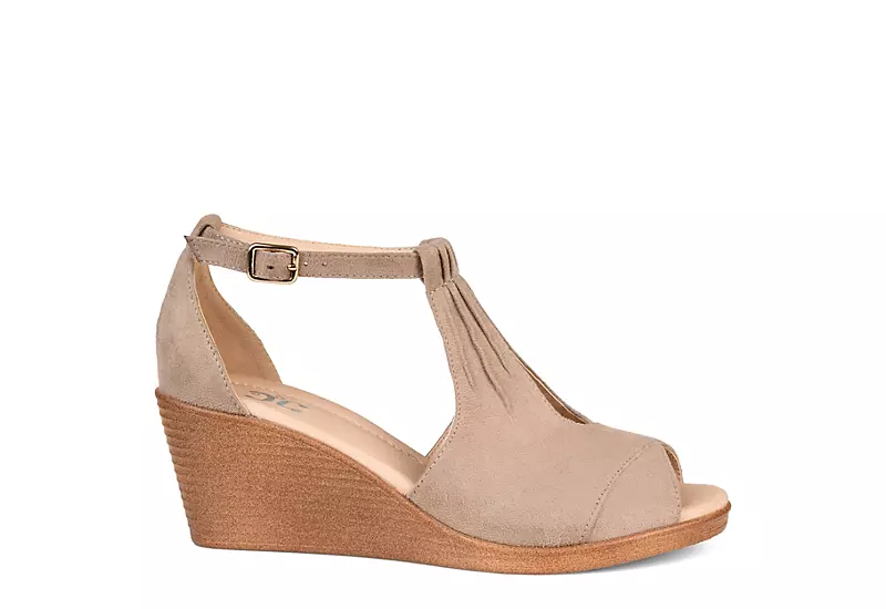 Journee Collection Womens Kedzie Wedge Sandal - Taupe 2 Journee Collection Womens Kedzie Wedge Sandal - Taupe - Image 2