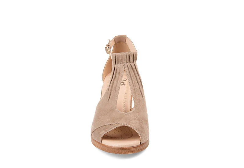 Journee Collection Womens Kedzie Wedge Sandal - Taupe 3 Journee Collection Womens Kedzie Wedge Sandal - Taupe - Image 3