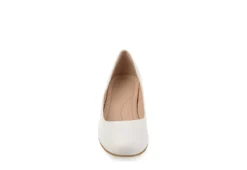 Journee Collection Womens Saar Pump - White -Comfy Steps Sales Store US 01 103360 02