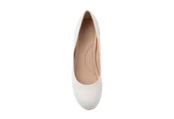 Journee Collection Womens Saar Pump - White -Comfy Steps Sales Store US 01 103360 05