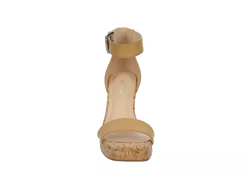 Xappeal Womens Amora Wedge Sandal - Tan 3 Xappeal Womens Amora Wedge Sandal - Tan - Image 3