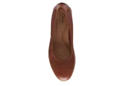 Clarks Womens Jeanette Ease Flat - Tan 12 Clarks Womens Jeanette Ease Flat - Tan -Comfy Steps Sales Store US 01 105282 05