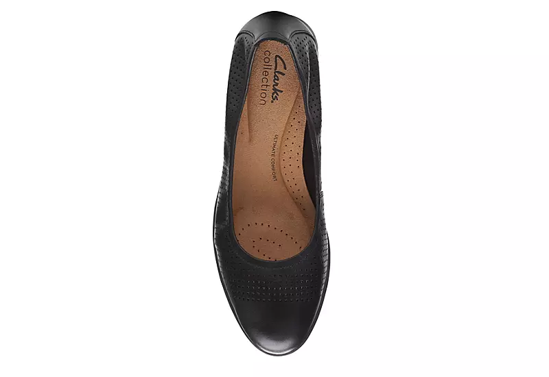Clarks Womens Jeanette Ease Flat - Black 6 Clarks Womens Jeanette Ease Flat - Black - Image 6