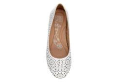 Mootsies Tootsies Womens Belva Flat - White -Comfy Steps Sales Store US 01 105350 05
