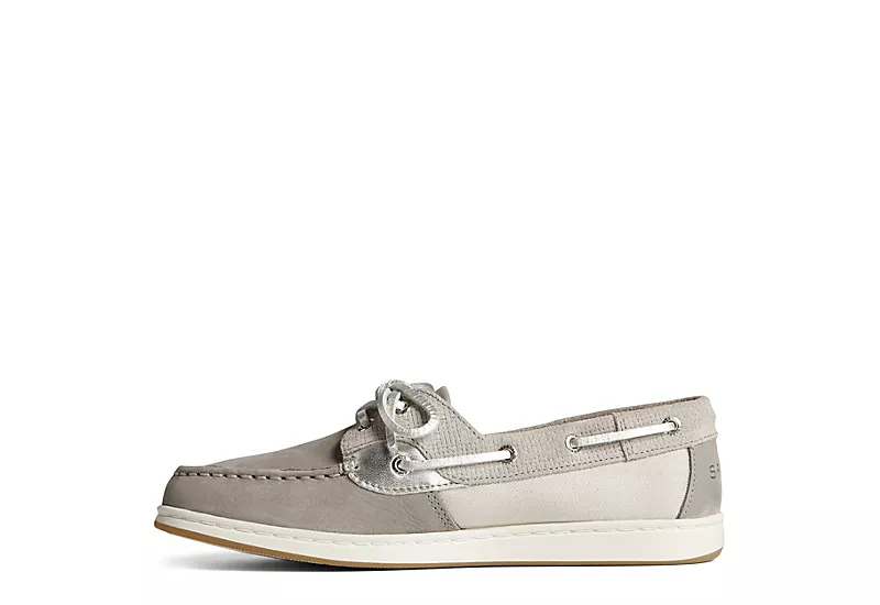 Sperry Womens Coastfish 2-eye Boat Shoe - Pale Grey 3 Sperry Womens Coastfish 2-eye Boat Shoe - Pale Grey - Image 3