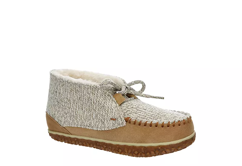Minnetonka Womens Jenn Bootie Slipper - Tan 1 Minnetonka Womens Jenn Bootie Slipper - Tan