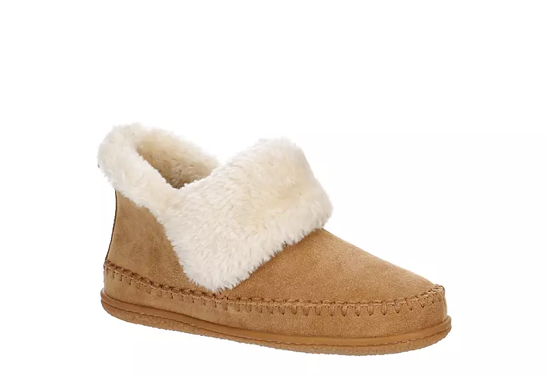 Minnetonka Womens Jule Bootie Slipper - Tan 1 Minnetonka Womens Jule Bootie Slipper - Tan