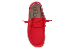 Heydude Womens Wendy Slip On Sneaker - Red -Comfy Steps Sales Store US 01 106161 05