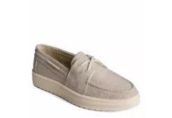 Sperry Womens Cruise Plushstep Boat Shoe - Natural
