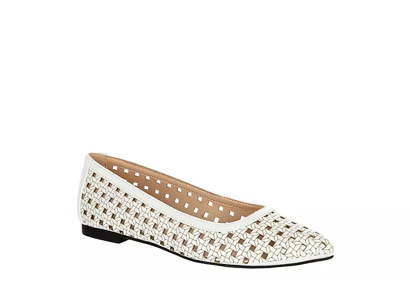 Mootsies Tootsies Womens Akshy Flat - White 1 Mootsies Tootsies Womens Akshy Flat - White