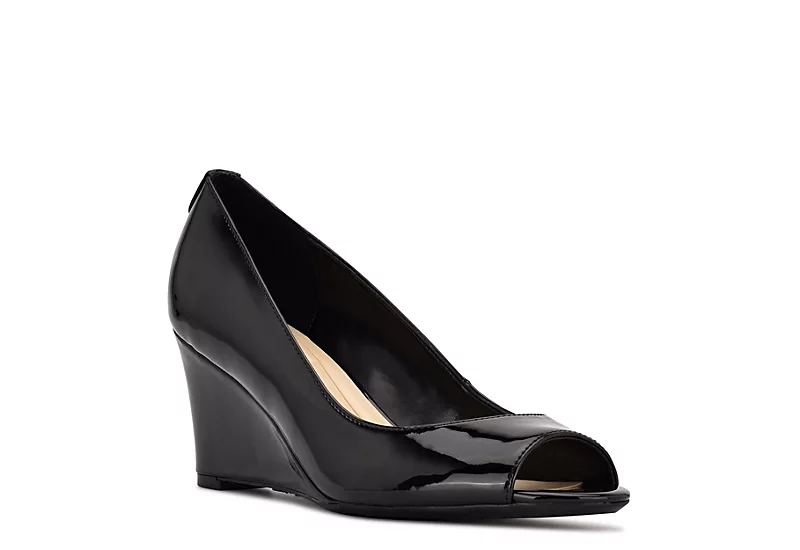 Nine West Womens Cape 9x9 Wedge - Black 1 Nine West Womens Cape 9x9 Wedge - Black