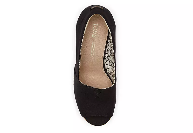 Toms Womens Michelle Wedge - Black 4 Toms Womens Michelle Wedge - Black - Image 4