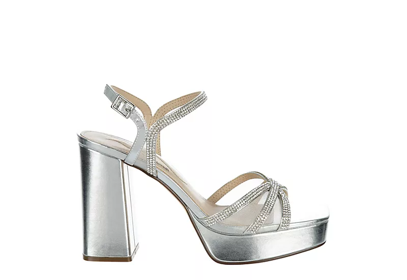 N By Nina Womens Sevyn Platform Sandal - Silver 2 N By Nina Womens Sevyn Platform Sandal - Silver - Image 2