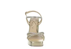 N By Nina Womens Sevyn Platform Sandal - Gold -Comfy Steps Sales Store US 01 107409 02