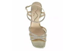 N By Nina Womens Sevyn Platform Sandal - Gold -Comfy Steps Sales Store US 01 107409 05