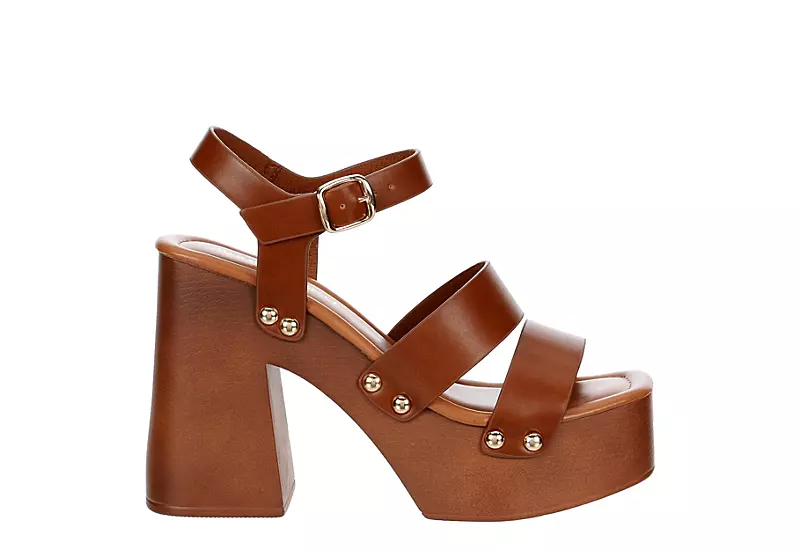 Madden Girl Womens Greenville Platform Sandal - Cognac 2 Madden Girl Womens Greenville Platform Sandal - Cognac - Image 2