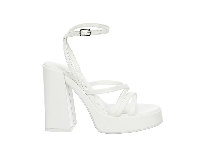 Madden Girl Womens Aces Platform Sandal - White 2 Madden Girl Womens Aces Platform Sandal - White - Image 2