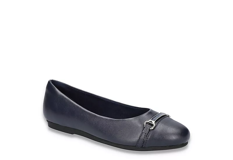 Easy Street Womens Asher Flat - Navy 1 Easy Street Womens Asher Flat - Navy