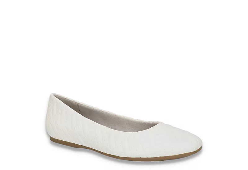 Easy Street Womens Mazi Flat - White 1 Easy Street Womens Mazi Flat - White