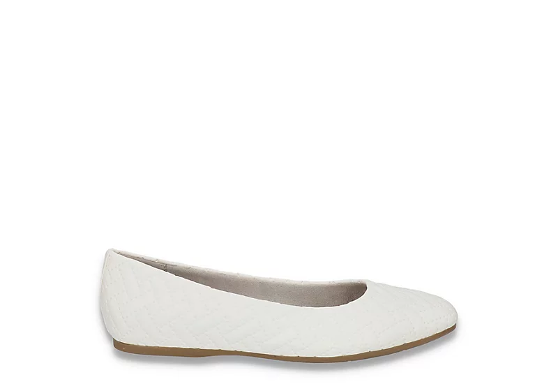 Easy Street Womens Mazi Flat - White 2 Easy Street Womens Mazi Flat - White - Image 2