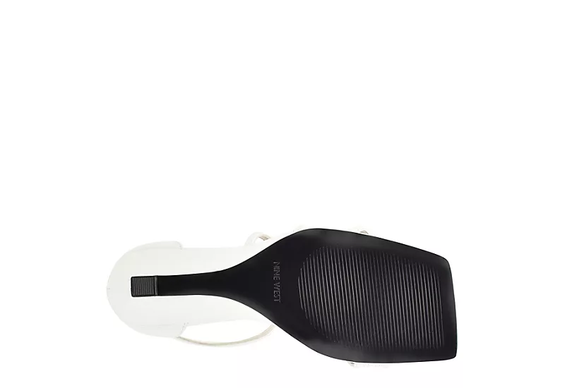 Nine West Womens Rolga Wedge Sandal - White 5 Nine West Womens Rolga Wedge Sandal - White - Image 5