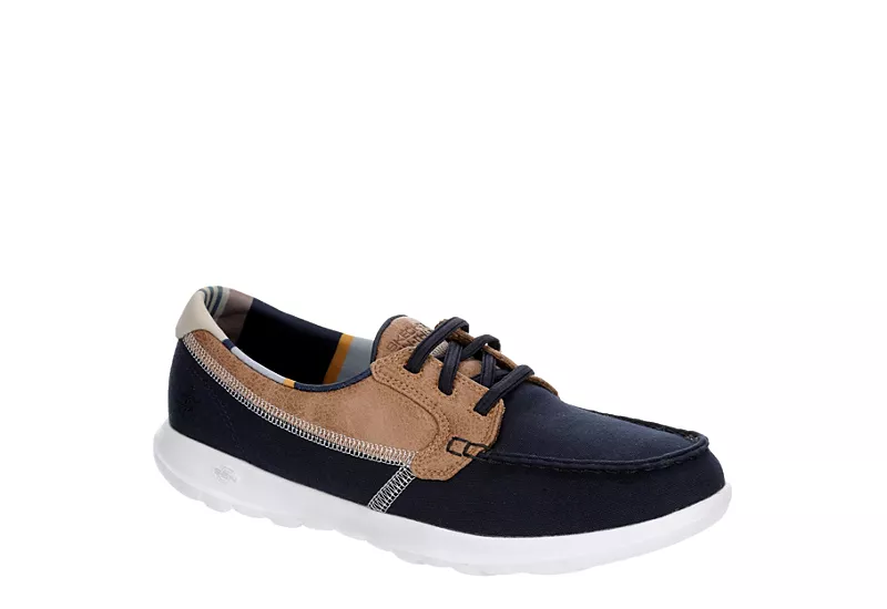 Skechers Womens Go Walk Lite Playa Vista Boat Shoe - Navy 1 Skechers Womens Go Walk Lite Playa Vista Boat Shoe - Navy