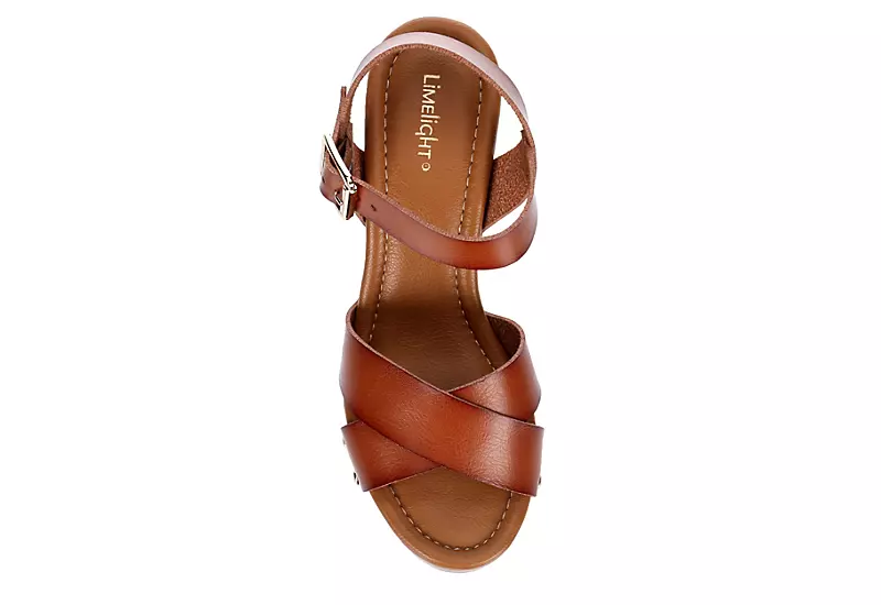 Limelight Womens April Platform Sandal - Cognac 7 Limelight Womens April Platform Sandal - Cognac - Image 7