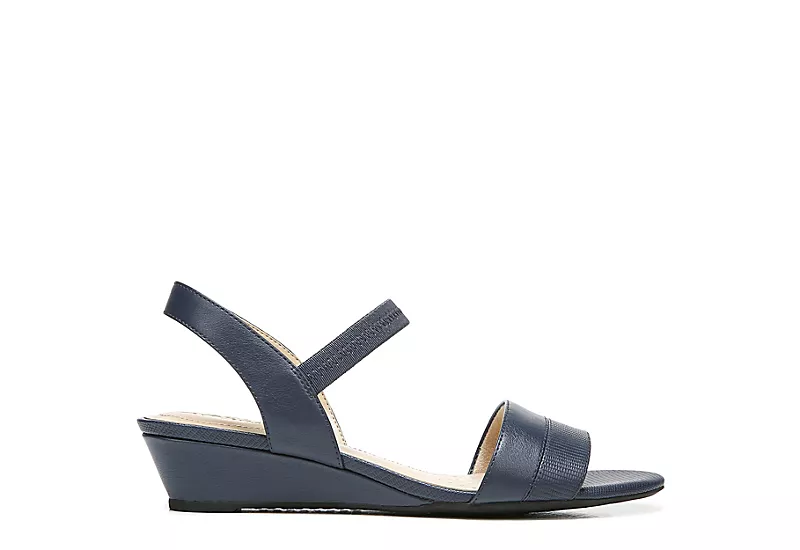 Lifestride Womens Yuma Wedge Sandal - Navy 2 Lifestride Womens Yuma Wedge Sandal - Navy - Image 2